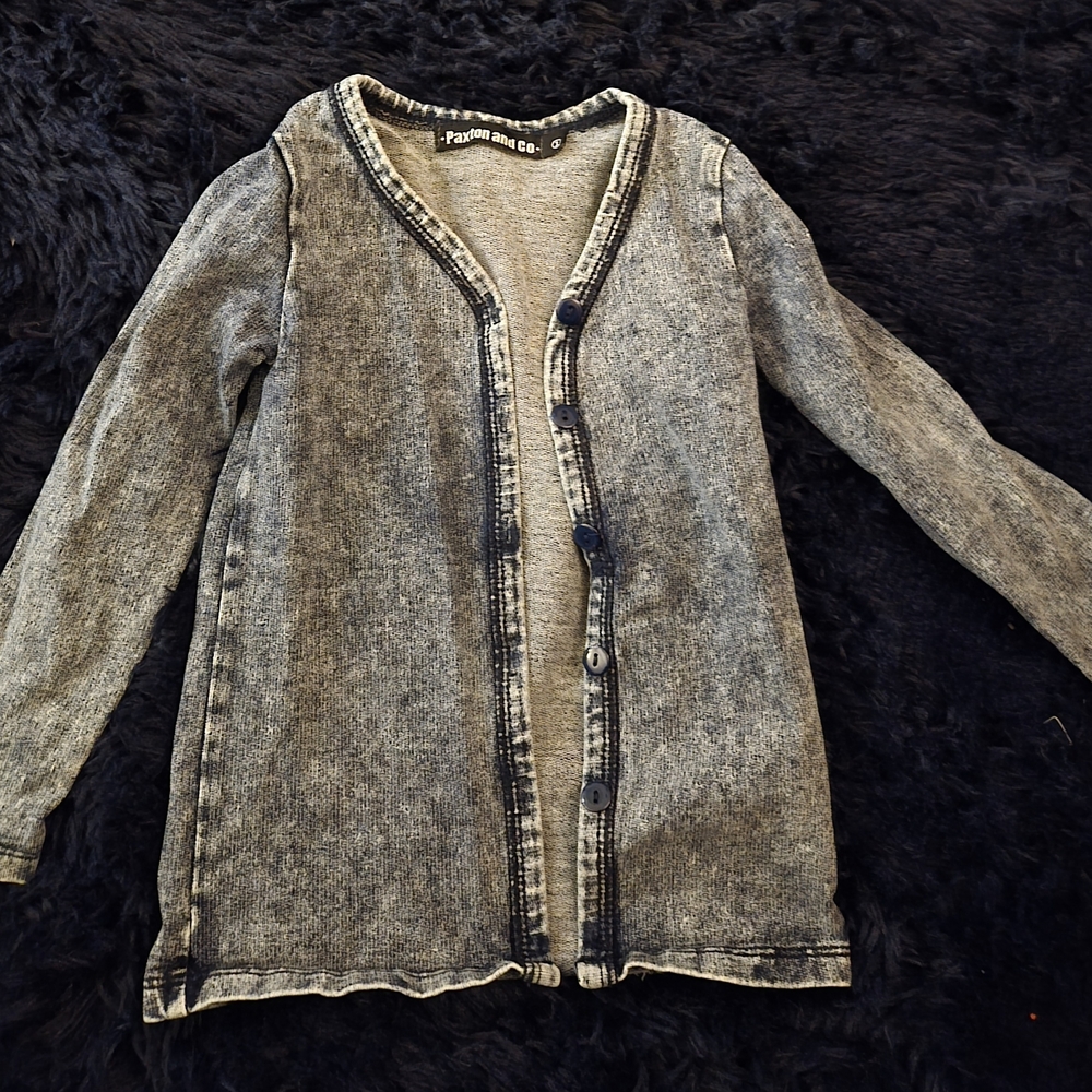 Trendy Kids Denim Button-Up Sweater